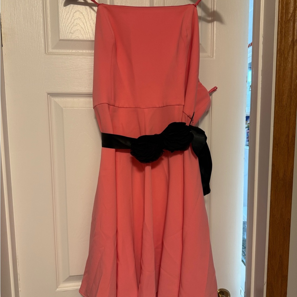Le Chateau Pink Dress with Black Accent
